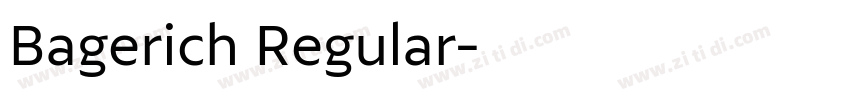 Bagerich Regular字体转换